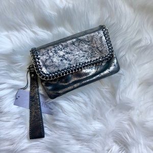 NWT Jennifer Lopez Metallic Chain Wristlet
